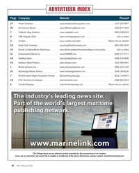 MN Feb-24#48 ADVERTISER INDEX
Page Company    Website  Phone#
27 Ahead