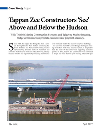 MT Apr-19#16  ‘See’ 
Above and Below the Hudson
With Trimble Marine Constructio