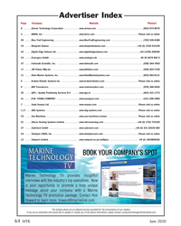 MT Jun-20#64 Advertiser Index
PageCompany Website Phone#
9 . . . . . .