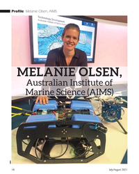 MT Jul-21#18 Profile  Melanie Olsen, AIMS
MELANIE OLSEN, 
Australian