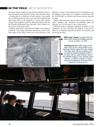 MT Nov-21#20 In the FIeld  ARCTIC NAVIGATION
servations and on weekly