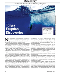 MT Jul-22#54 Discovery
The Quest to the after e?  ects of the Tonga