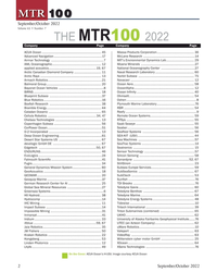 MT Sep-22#2 MTR 100MTR 100
September/October 2022
Volume 65 • Number