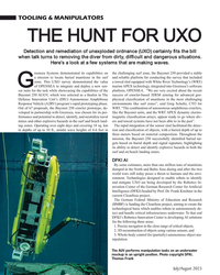 MT Jul-23#32 TOOLING & MANIPULATORS
THE HUNT FOR UXO
Detection and