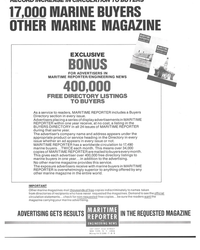 MR Jan-78#29 ,000 MARINE BUYERS 
OTHER MARINE MAGAZINE 
EXCLUSIVE 
BONUS