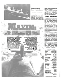 MR Dec-81#20  (full load) of 32.5 feet. 
JOHN B. WATERMAN 
The S/S John