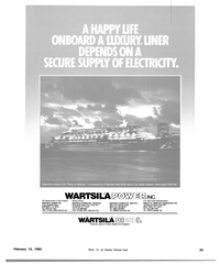 MR Feb-15-83#29  America" is produced by 5 Wartsila Vasa 6R32 heavy fuel diesel
