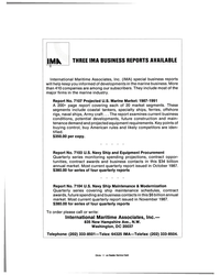 MR Dec-87#41  AVAILABLE 
International Maritime Associates, Inc. (IMA)
