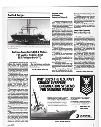 MR Jun-92#9  Fire Department SES fireboat John P. Devaney being lowered