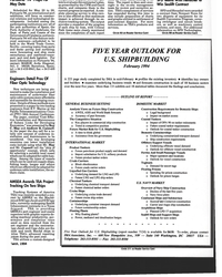 MR Mar-94#85  on Future Ship Construction 
• AWES, ASIS and World Bank forecasts