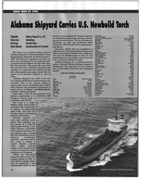 MR Dec-98#34 GREAT SHIPS OF 1998 
Alabama Shipyard Carries U.S