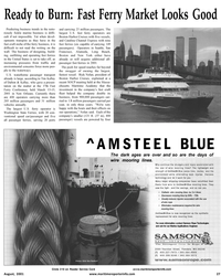 MR Aug-01#29  largest, 
fastest vessel. Rick Nolan, president of 
Boston