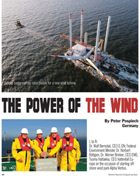 MR Apr-12#48  wind turbine. L to R: Dr. Wulf Bernotat, CEO E.ON; Federal
