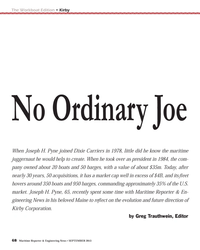 MR Sep-13#68  When Joseph H. Pyne joined Dixie Carriers in 1978, little did