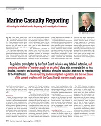 MR Jun-15#16 GOVERNMENT UPDATE
Marine Casualty Reporting
Addressing the