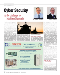 MR Aug-15#28  to 
 Maritime Networks
BY ADRIAN HARTMAN BY PAUL REMICK
“Look