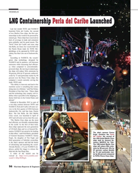 MR Sep-15#56 VESSELS
LNG Containership Perla del Caribe Launched
Late