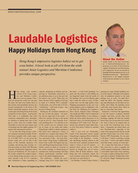 MR Dec-16#8 MARITIMEPROFESSIONAL.COM
Laudable Logistics
Happy Holidays
