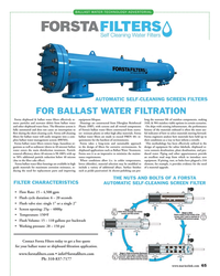 MR Mar-17#65 BALLAST WATER TECHNOLOGY ADVERTORIAL
AUTOMATIC SELF-CLEANING