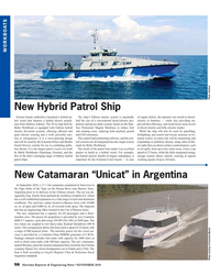 MR Nov-18#98 .  
New Catamaran “Unicat” in Argentina
In September 2018, a