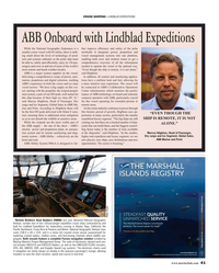 MR Mar-19#41 CRUISE SHIPPING • LINDBLAD EXPEDITIONS
ABB Onboard with