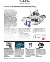 MR Aug-20#52 Tech Files
Maritime Propulsion
Schottel SyDrive-M: Hybrid