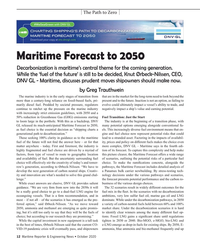 MR Oct-20#12 The Path to Zero
#WeSeaGreen with DNV GL
CHARTING SHIPPING’S