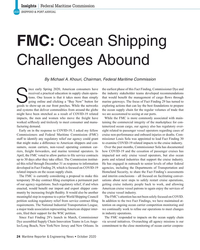 MR Oct-20#24 Insights   | Federal Maritime Commission
2020 SHIPPING &