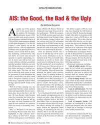MR Nov-20#48 SATELLITE COMMUNICATIONS
AIS: the Good, the Bad & the