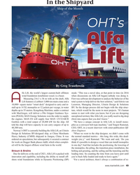 MR May-21#49 In the Shipyard
Ship of the Month
OHT’s 
Alfa 
Lift
By