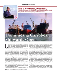 MR Aug-21#40  ef?  ciencies.
Dominicana Caribbean 
Shipyards Opens   
Photo