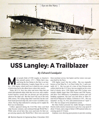 MR Dec-21#14  of Congress.
USS Langley: A Trailblazer
By Edward Lundquist
ost