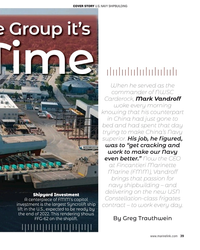MR Feb-22#39  
investment is the largest Syncrolift ship 
contract – to