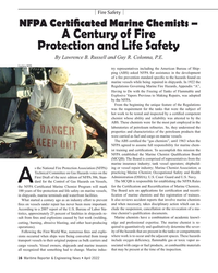 MR Apr-22#16 Fire Safety
NFPA Certi?  cated Marine Chemists – 
A