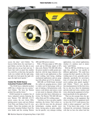 MR Apr-22#50 TECH FEATURE WELDING 
Source: ESAB
access the data,” said