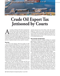 MR Jun-22#12 Legal Beat
© Aapsky/AdobeStock
Crude Oil Export Tax