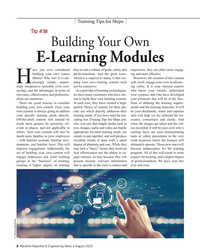 MR Aug-22#8 Training Tips for Ships
Tip #38
Building Your Own 
E-Learnin