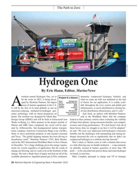 MR Nov-22#20 , compressed hydrogen, biofuels; and 
hit the water in