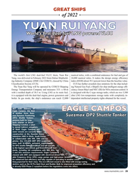 MR Dec-22#39 GREAT SHIPS
of 2022
YUAN RUI YANG
World’s ?  rst dual fuel