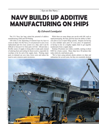 MR Jan-23#10 Eye on the Navy 
NAVY BUILDS UP ADDITIVE 
MANUFACTURING ON