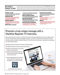 MR Jan-23#44  MARITIME REPORTER. A  -  HIS DIRECTORY SECTION IS AN EDITORIAL