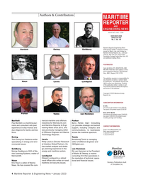 MR Jan-23#4 Authors & Contributors
MARITIME
REPORTER
AND
ENGINEERING