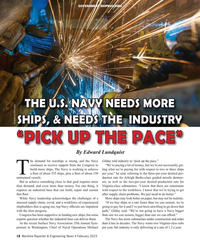 MR Feb-23#18 GOVERNMENT SHIPBUILDING
THE U.S. NAVY NEEDS MORE 
SHIPS