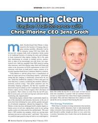MR Feb-23#34  JENS GROTH, CEO, CHRIS-MARINE
Running Clean 
Engine