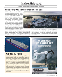 MR Feb-23#41 In the Shipyard
Latest Deliveries, Contracts and Designs
RoR