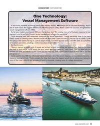 MR Apr-23#33 COVER STORY CURTIN MARITIME 
One Technology: 
Vessel