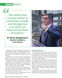 MR May-23#28 GREEN MARINE
The belief that 
nuclear power is 
somehow