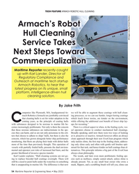MR May-23#54 TECH FEATURE ARMACH ROBOTIC HULL CLEANING
Armach’s Robot