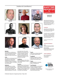 MR May-23#4 Authors & Contributors
MARITIME
REPORTER
AND
ENGINEERING