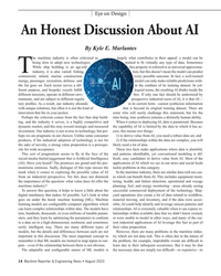 MR Aug-23#14 Eye on Design 
An Honest Discussion About AI
By Kyle E.